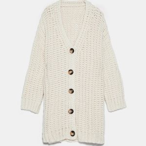 NWT ZARA CHUNKY KNIT CARDIGAN TRF!